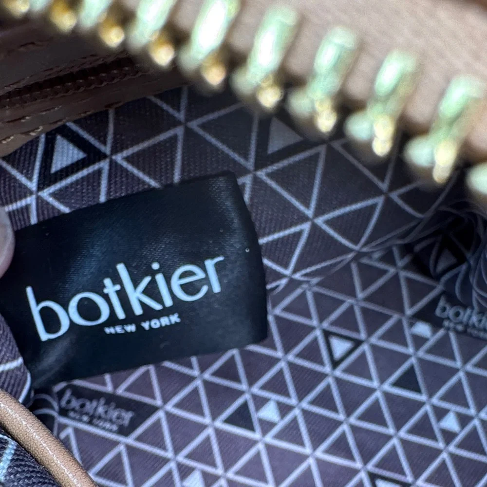 Botkier Flatiron Mini Satchel Small Camel Tan Leather Purse Crossbody Bag